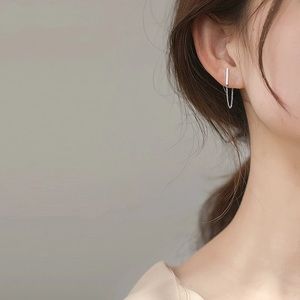 New Sterling Silver 925 Bar & Chain Stud Earrings set